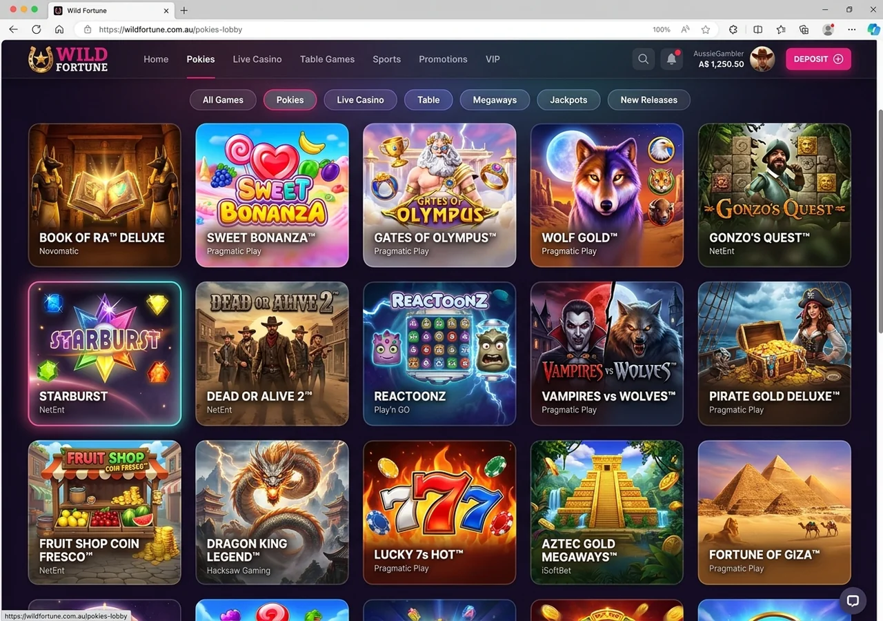 Game library at Wild Fortune – Wild Fortune
